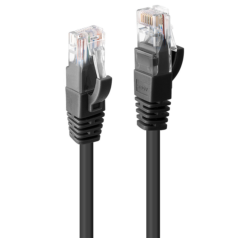 Lindy Netzwerkkabel CAT 6 UTP RJ-45 0,3 m Schwarz