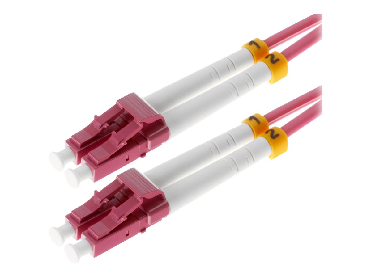 Helos OM4 LC/LC Glasfaser-Patchkabel 1 m Violett