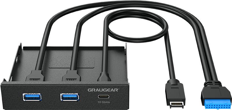 Graugear USB-HUB Multi Front Panel, USB 3.2 Gen2 Type-C retail (G-MP01)