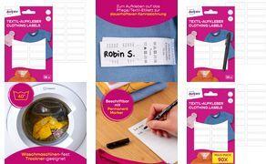 AVERY Textil-Etiketten, 13 x 45 mm, Maxi-Pack, weiß aus Vinyl-Folie, selbstklebend, handbeschriftbar, - 1 Stück (ETVET90)