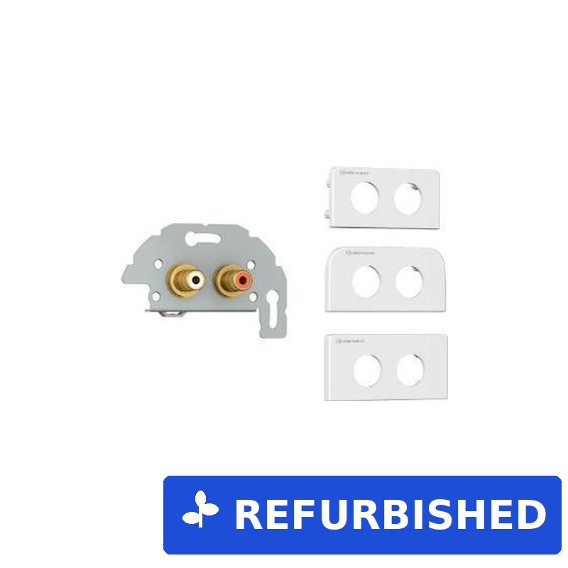 Kindermann 7456000410 2 x RCA Grau - Weiß Steckdose (7456000410) (B-Ware)