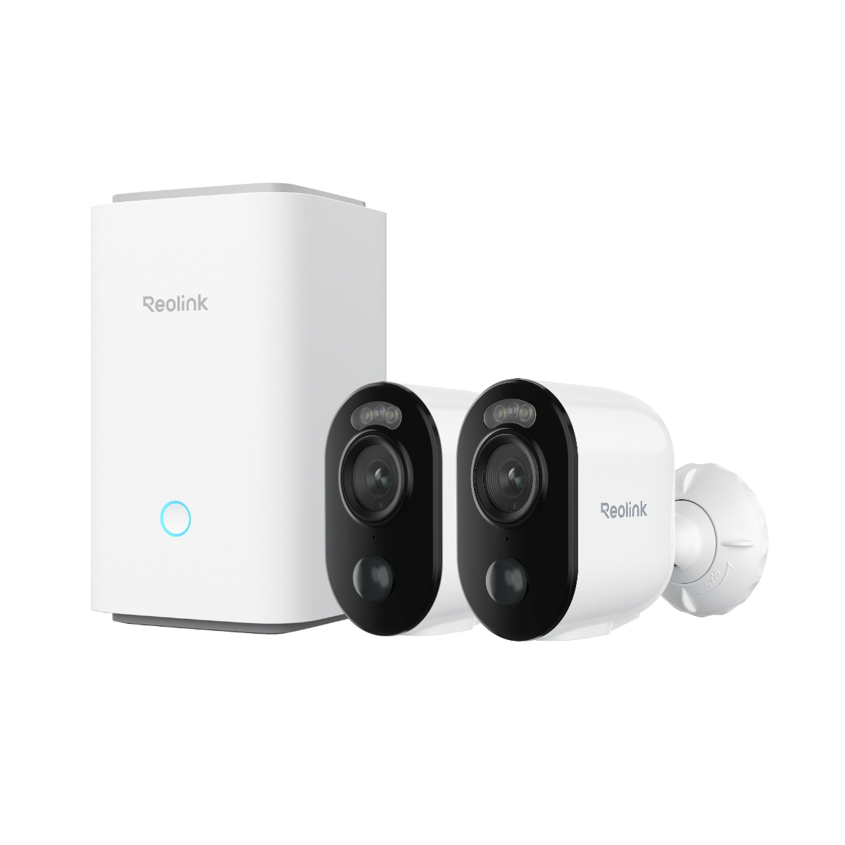Reolink Hub 1 mit 2x Argus B310 3 MP Netzwerkkamera Weiß