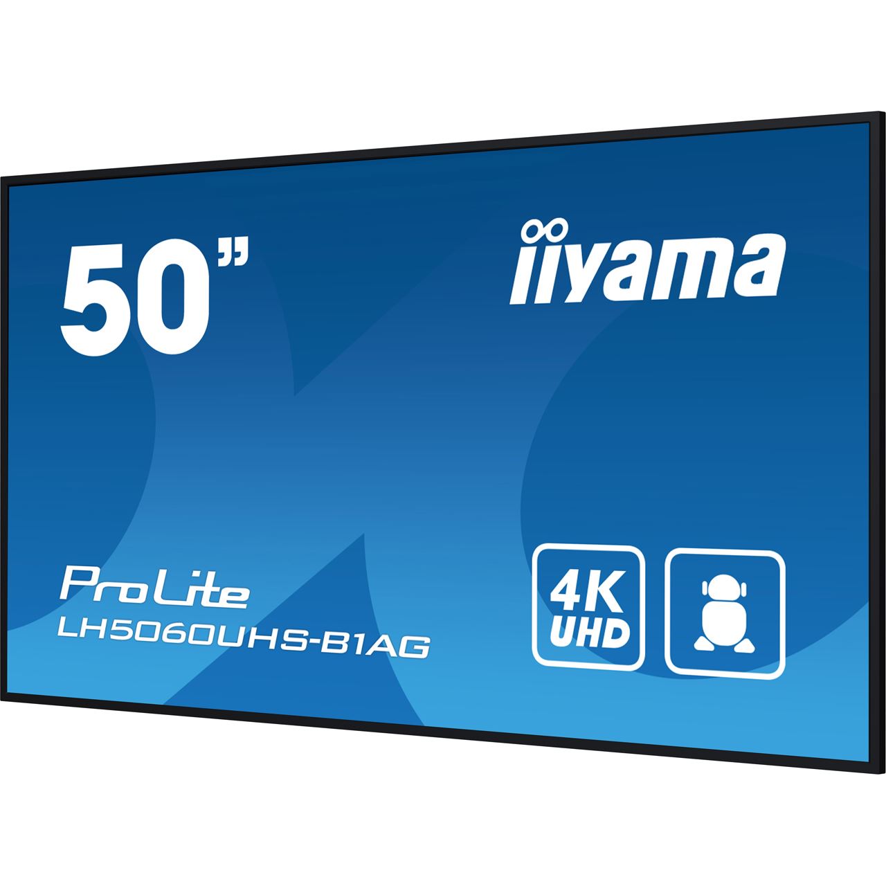 iiyama LH5060UHS-B1AG Signage-Display Digitale A-Platine 125,7 cm (49.5") LED WLAN 500 cd/m² 4K Ultra HD Schwarz Eingebauter Prozessor Android 11 24/7 (LH5060UHS-B1AG)