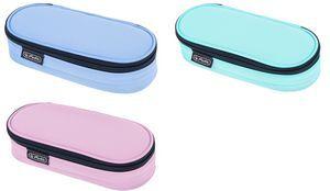 herlitz Schlamper-Etui "Pastell Mix", 3 Farben sortiert aus Polyester, großes Hauptfach inkl. Innenklappe, - 3 Stück (400205921)