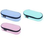 herlitz Schlamper-Etui "Pastell Mix", 3 Farben sortiert aus Polyester, großes Hauptfach inkl. Innenklappe, - 3 Stück (400205921)