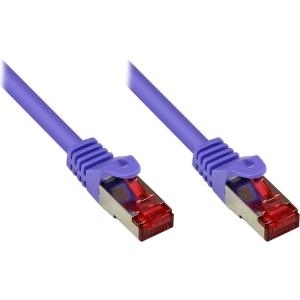 RNS® Patchkabel mit Rastnasenschutz, Cat. 6, S/FTP, PiMF, PVC, 250MHz, violett, 30m, Good Connections (8060-300V)