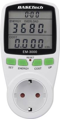 Basetech EM-3000 Energiekosten-Messgerät Kostenprognose (BT-1611632)