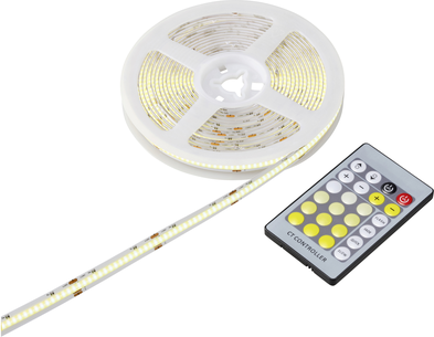 Sygonix SY-5773492 LED-Streifen-Komplettset 230V 5m dimmbar Warmweiß bis Tageslichtweiß