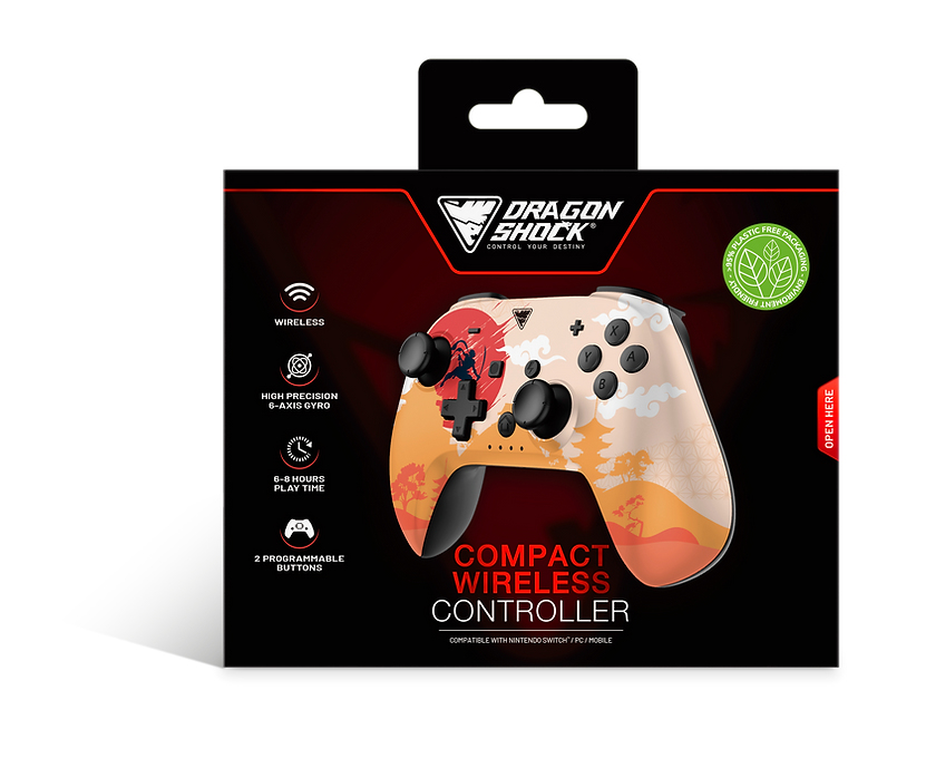 DragonShock PopTop Compact Gamepad Nintendo Switch Bluetooth Mehrfarbig