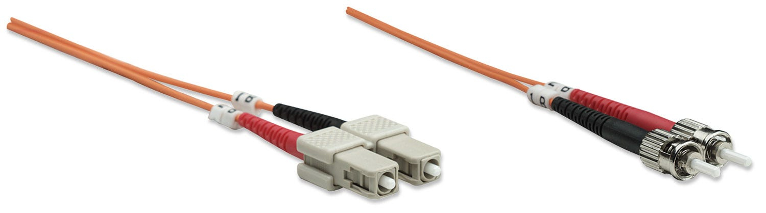 Intellinet LWL Duplex Patchkabel OM2 ST/SC 50/125 µm 3 m Orange