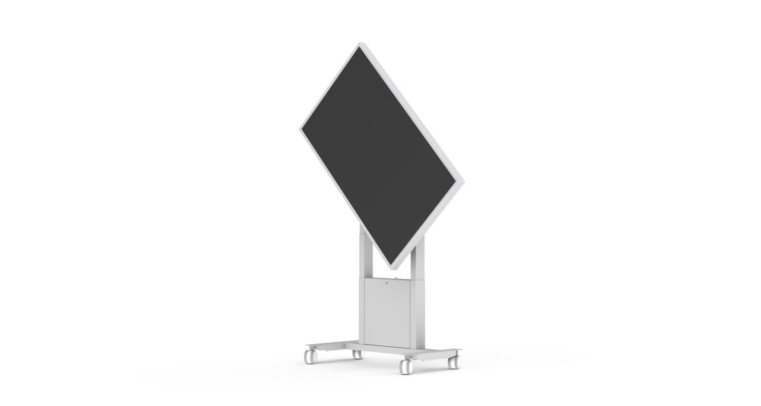 SMS Func Mobile Motorized Flipster 2 Motorisierter mobiler Standfuß 55"–65" VESA 400 x 400 50 kg Weiß