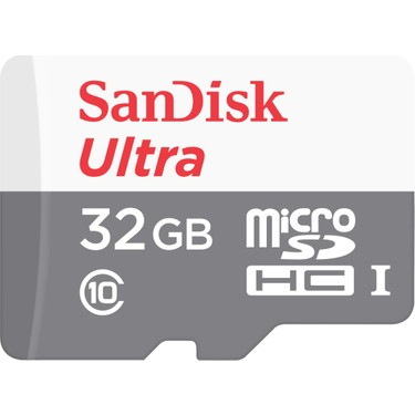 SanDisk Ultra microSDHC Speicherkarte 32 GB Class 10 UHS-I 100 MB/s Grau, Weiß