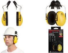 3M Kapselgehörschutz PELTOR Optime I H510P3E, gelb zur Montage am Schutzhelm, flaches, verstellbares Design, - 1 Stück (H510P3E-1)