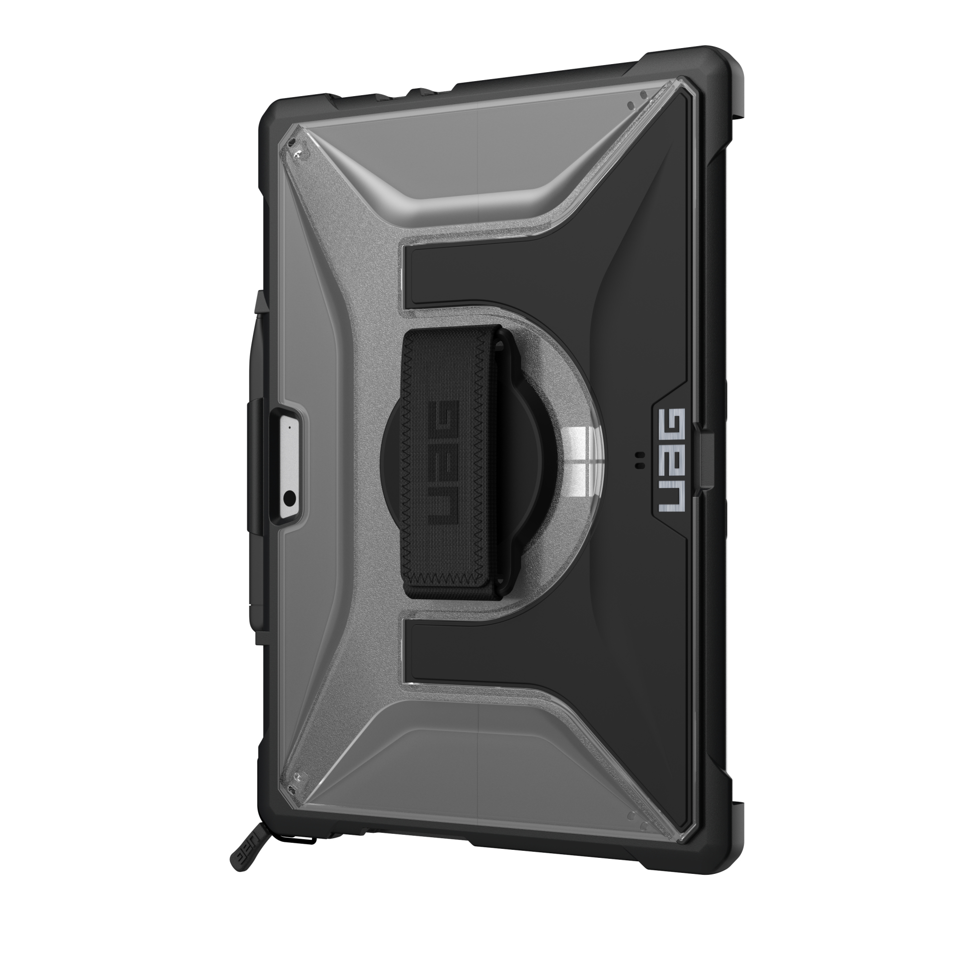 Urban Armor Gear Plasma Series Rugged Case mit Handschlaufe und Schultergurt für Microsoft Surface Pro 9, 10, 11 13" Transparent Ice