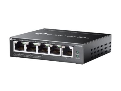 TP-Link Omada ES205GP V1 5-Port Gigabit PoE+ Switch Grau