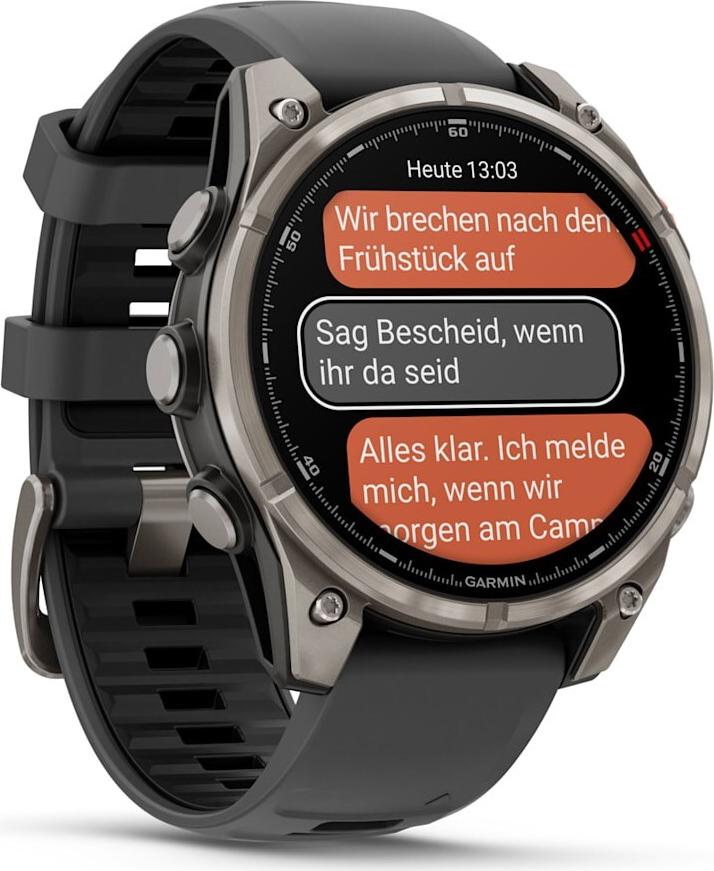 Garmin Fenix 8 Pro 47 mm Smartwatch AMOLED 1.4" Titan 32 GB graphit/schwarz