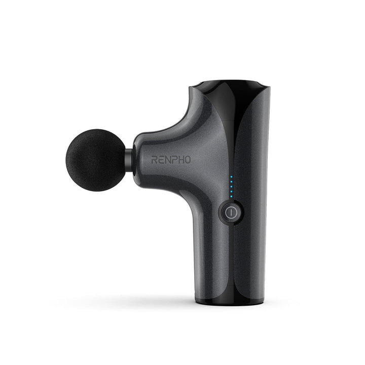 Renpho Mini Massagepistole Perkussions-Massage 3200 RPM 4 Aufsätze 2500 mAh Schwarz