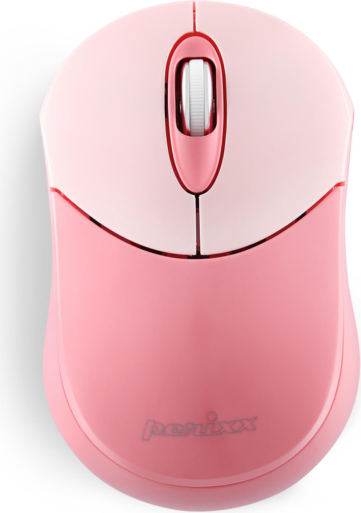 Perixx PERIMICE-802PK Bluetooth-Maus für PC und Tablet schnurlos pink (PERIMICE-802PK)