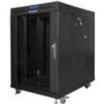LANBERG 19" 15U 600x800 freistehender LCD-Schrank Glastür sw (Speditionsversand) (FF01-6815-12BL)