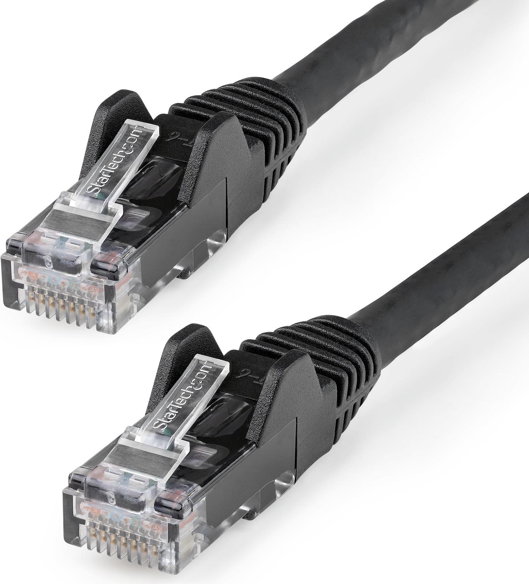 StarTech.com 10m LSZH CAT6 Ethernet Cable, 10 Gigabit Snagless RJ45 100W PoE Network Patch Cord with Strain Relief, CAT 6 10GbE UTP, Black, Individually Tested/ETL, Low Smoke Zero Halogen - Category 6 - 24AWG (N6LPATCH10MBK) - Patch-Kabel - RJ-45 (M) zu RJ-45 (M) - 10 m - 6 mm -