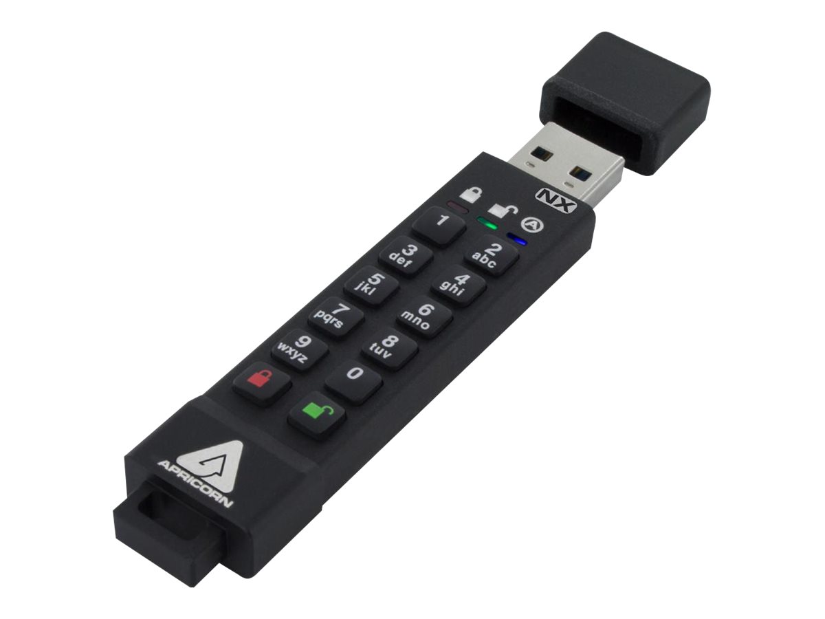 Apricorn Aegis Secure Key 3NX 8 GB USB-Flash-Laufwerk Schwarz