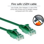 ACT Green 7 meter LSZH U/UTP CAT6 datacenter slimline patch cable snagless with RJ45 connectors (DC9707)