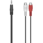 Hama 00205185 Audio-Kabel 0,1 m 2 x RCA 3.5mm Schwarz (00205185)