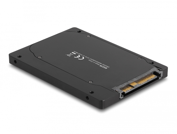 Delock 2.5" Konverter U.2 SFF-8639 zu M.2 NVMe Key M 7 mm Höhe Schwarz