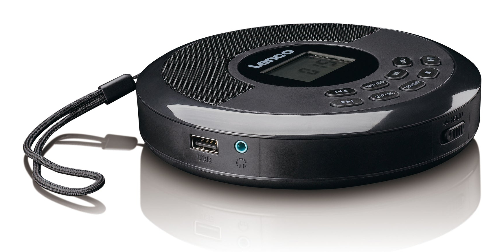 Lenco CD-340BK Tragbarer CD-Player mit DAB+/FM und Bluetooth Schwarz