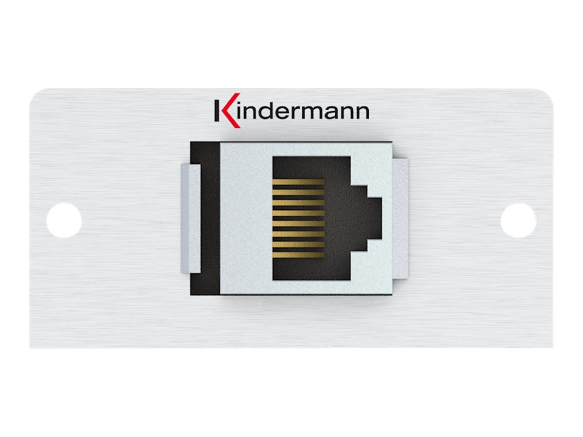 Kindermann Konnect 50 alu - Modulares Faceplate-Snap-In RJ-45 CAT 6