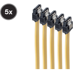 shiverpeaks ®-BASIC-S--SATA Anschlusskabel 6 Gb/s mit Metallclip (Arretierung), VE 5, gelb 0,5 (BS78246-0.5Y-5)