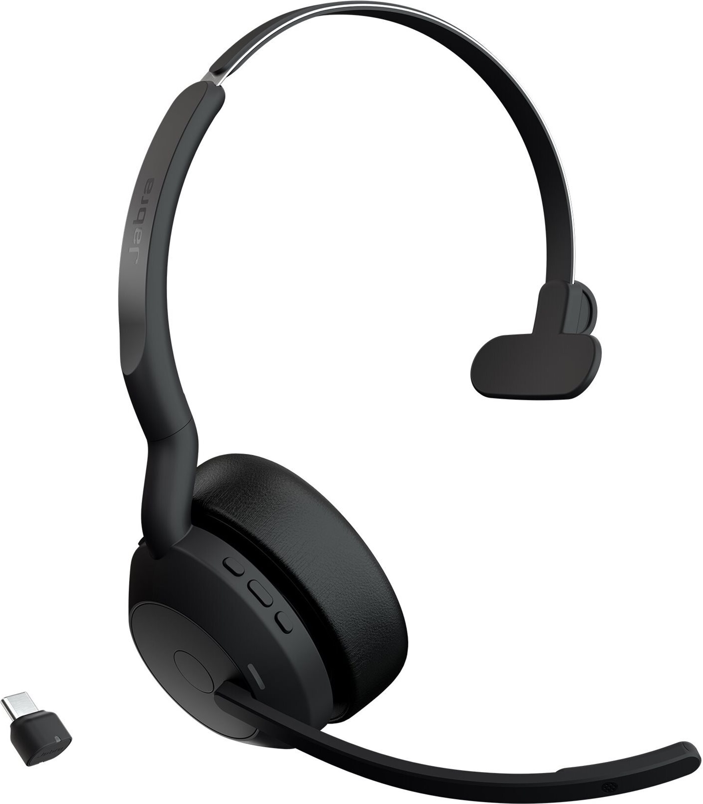 Jabra Evolve2 55 UC Mono On-Ear Headset Kabellos ANC USB-C Bluetooth Schwarz