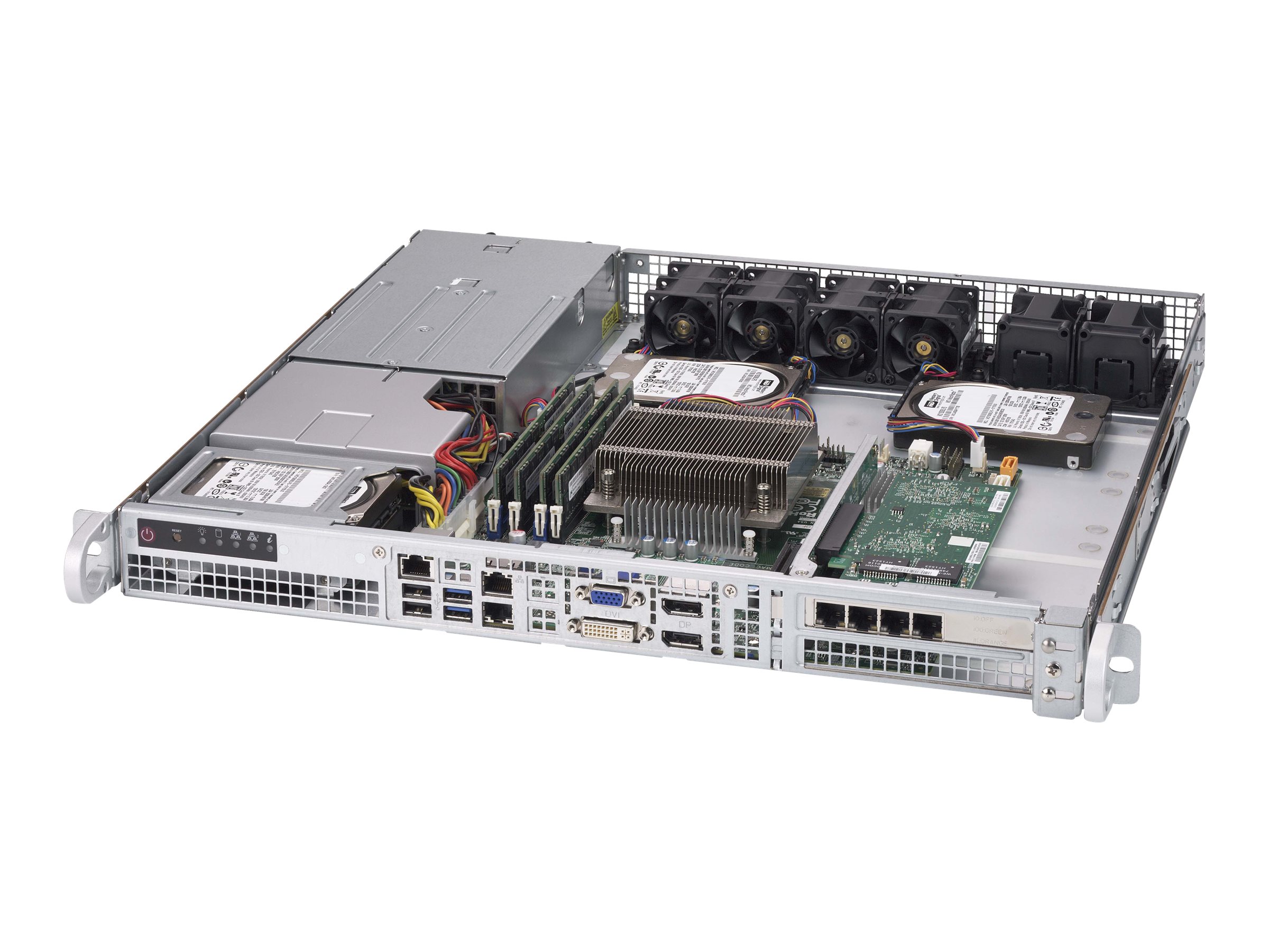 Supermicro SC515 R407 - 1U Rack-Montage - 400 W - Silber