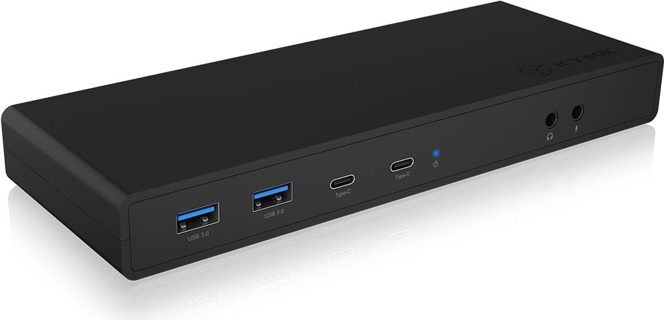 ICY BOX IB-DK2245AC Dockingstation USB-C / Thunderbolt 3 2x HDMI 2x DisplayPort Gigabit Ethernet Schwarz