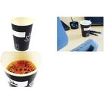 kangaro Papp-Trinkbecher Eco, 0,18 l, schwarz / weiß Heißgetränkgebecher, aus Pappe, für kalte und heiße - 1 Stück (K-157001)