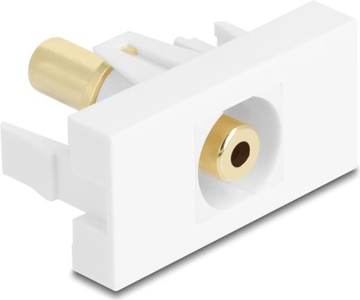 Delock Easy 45 Modul Klinkenbuchse 3,5 mm 3 Pin zu Klinkenbuchse 3,5 mm 3 Pin vergoldet weiß (90843)