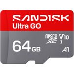 SanDisk Ultra GO microSDXC 64 GB UHS-I V10 A1 bis 140 MB/s Lesen