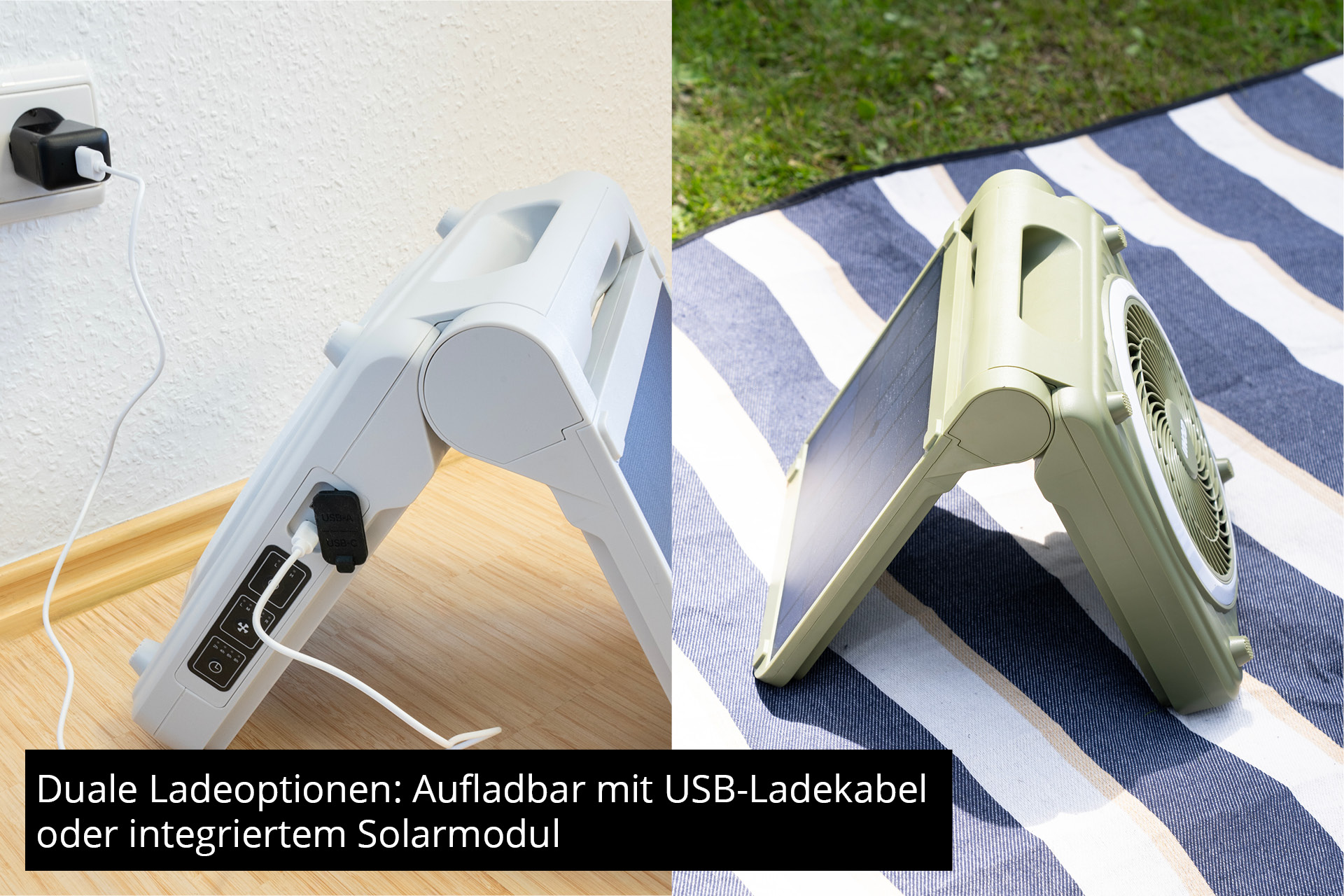 Unold 86516 Camping Solarventilator 20 cm 10 W Grün