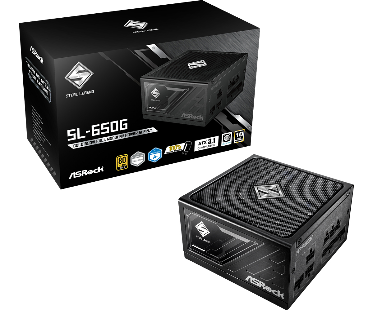 ASRock Steel Legend SL-650G 650 W ATX 80+ Gold Steel Black