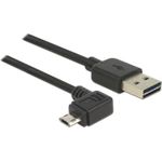 Delock USB-Kabel USB (M) gerade zu Micro-USB Typ B (M) gewinkelt (83853)