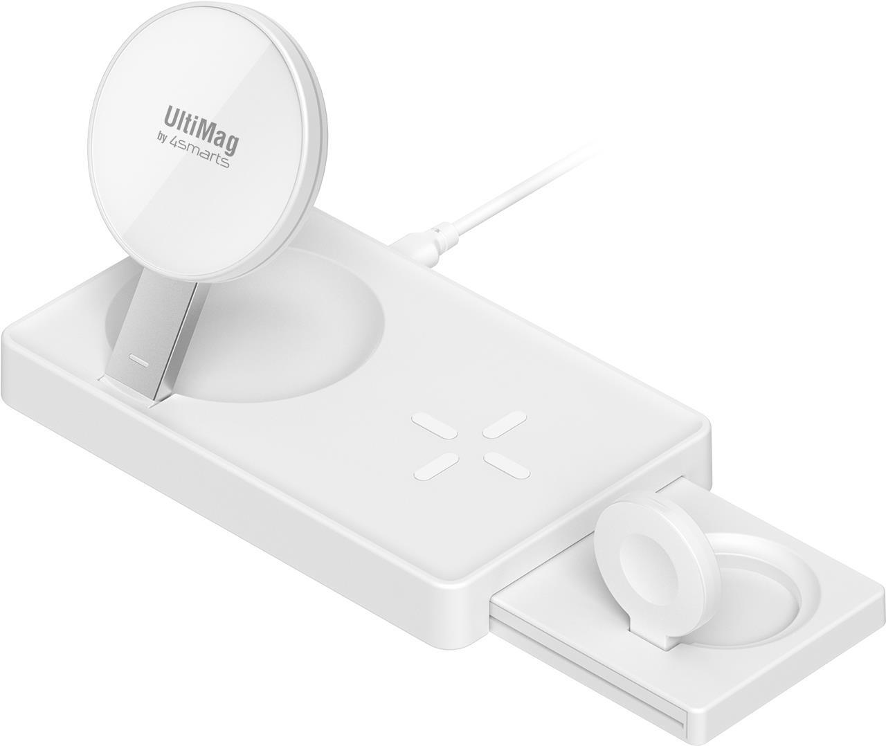 4smarts UltiMag Trident - Indoor - USB - 12 V - Kabelloses Aufladen - 1,2 m - Weiß (456245)