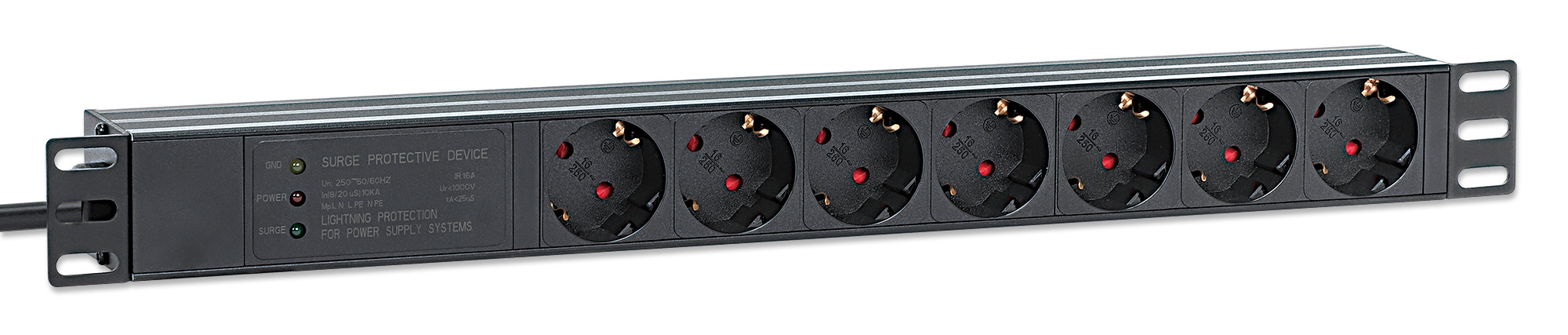 Intellinet 715140 19" 1U PDU 7x Typ F 4000 W Schwarz