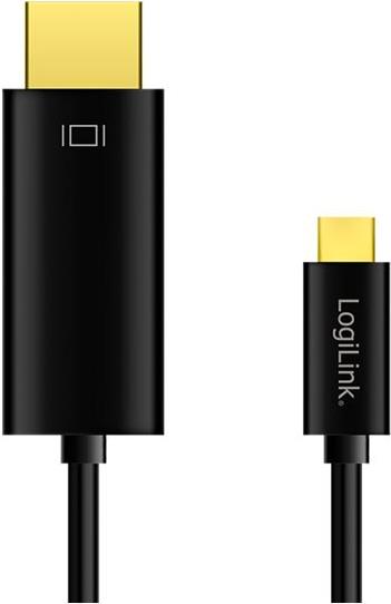 LogiLink USB-C HDMI Anschlusskabel, 1,8 m, schwarz USB-C 3.1 