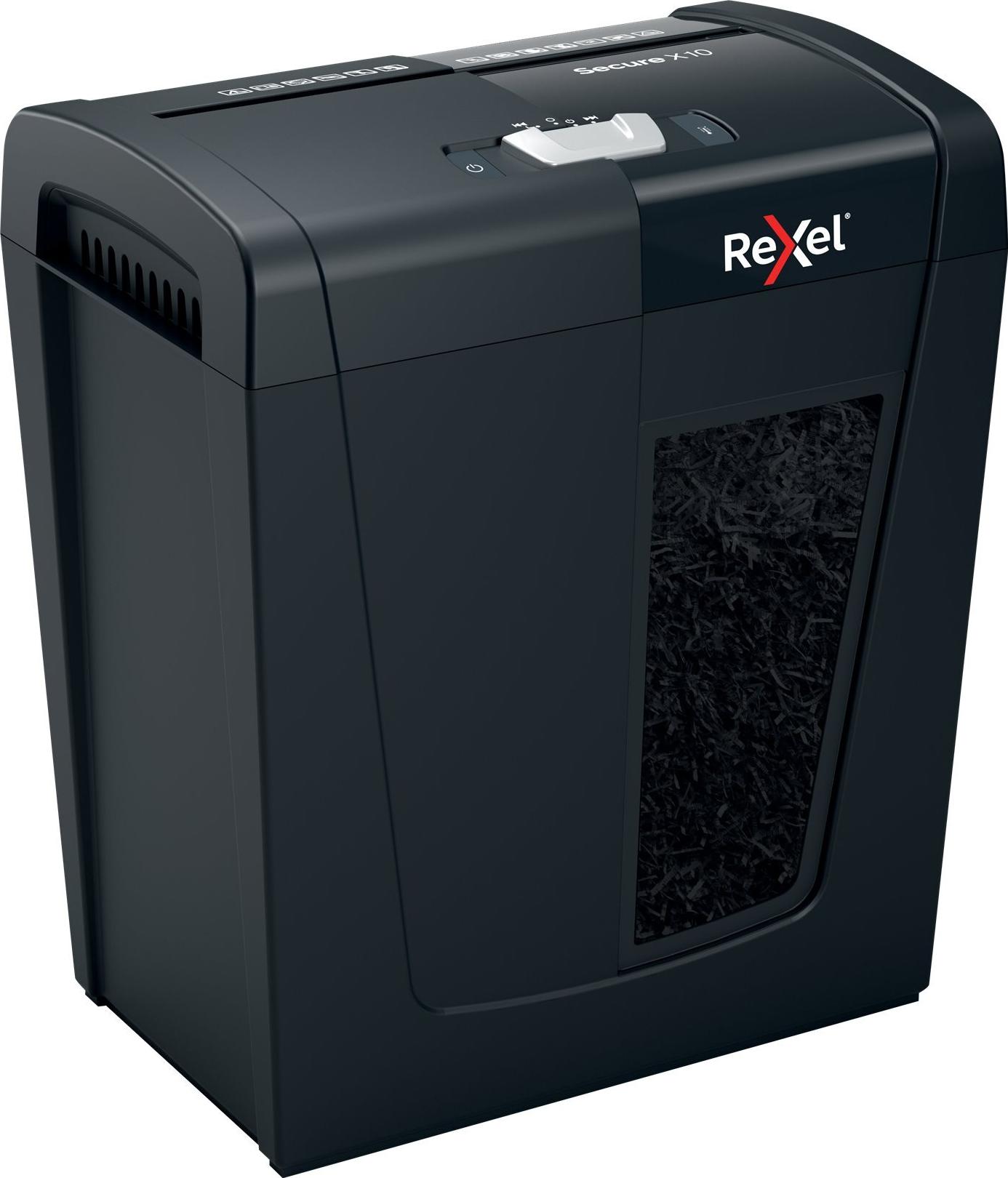 Rexel Secure X10 Aktenvernichter 10 Blatt Kreuzschnitt Schwarz