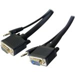 S-VGA Monitorkabel + Audio, 15pol HD D-Sub St./St., 5,0 m Mit integrierter Audio Leitung (137221)