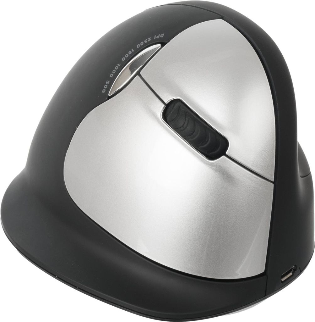 R-Go Tools Ergonomische Maus HE Break Vertikale Maus Bluetooth 5.0 Schwarz