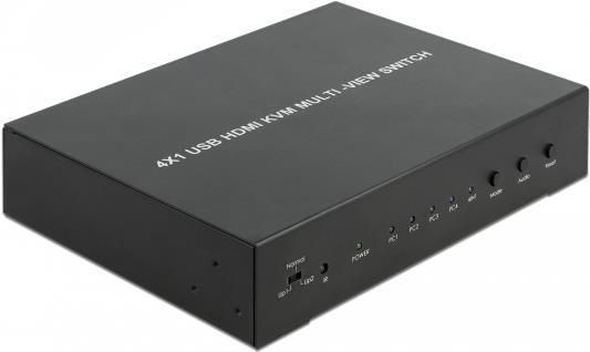 DELOCK KVM 4in1 Multiview Switch 4x HDMI mit USB 2.0