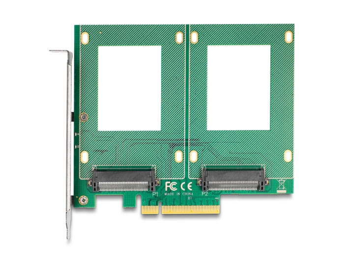 Delock 90162 PCIe 4.0 x8 Speicher-Controller 2 Ports U.2 NVMe