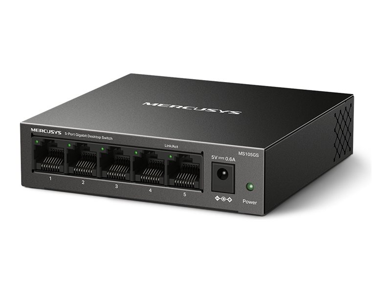 Mercusys MS105GS 5-Port Gigabit Ethernet Switch Schwarz