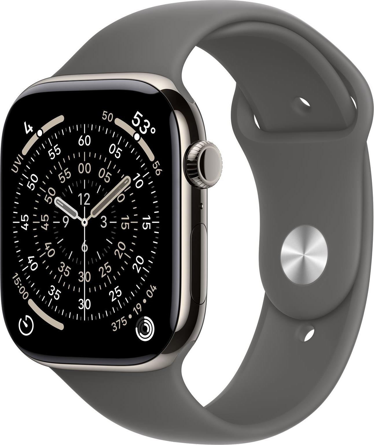 Apple Watch Series 11 GPS + Cellular 46 mm Natural Titan Stone Grey